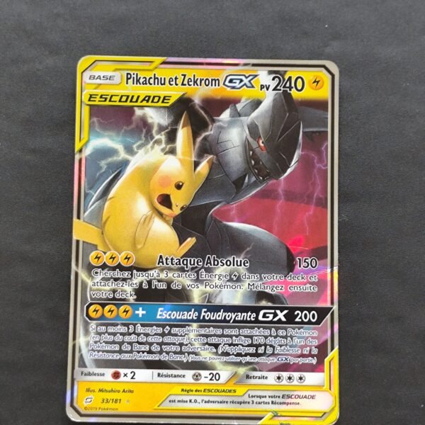 Pikachu et zekrom 33/181 duo de choc